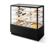 Витрина Кондитерская Vete kub lux 130, Чёрный муар/Металлик T9005M.VG033.B9005M