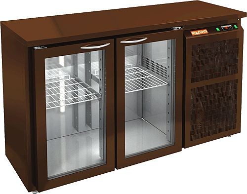 BNG 11 BR2 HT BAR стол охл. (+2+10), 2 стекл.двери, увелич. объема, на низ. ножках, 1390х500х830мм