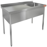 НСО1М-12/7БП стол-моечная ванна, 1 секц. (500х500х300) справа, HICOLD RUS