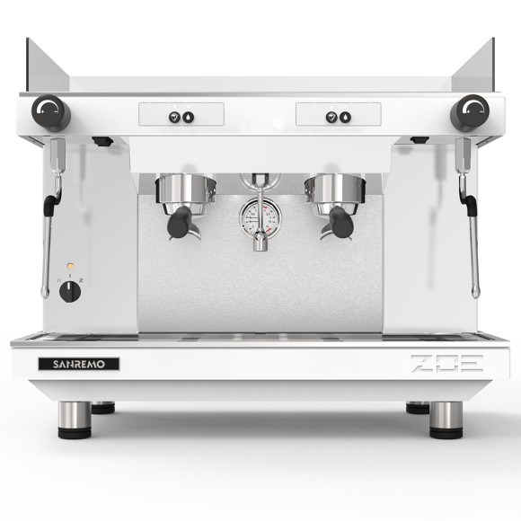 Кофемашина Sanremo Zoe SAP (полуавтомат) 2 высокие гр. белая