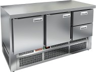 GNE 112/TN О стол охл. островн. (-2+10), 2 двери, 2 ящика, 1485х700х850мм, ниж.распол.агрегата GNE 112/TN О стол охл. островн. (-2+10), 2 двери, 2 ящика, 1485х700х850мм, ниж.распол.агрегата