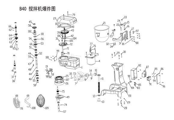 Миксер B-50P 380V