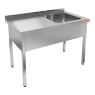 НСО1М-13/6БП стол-моечная ванна, 1секц. (500х400х250) справа, HICOLD RUS