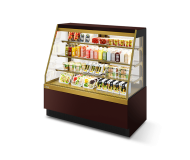 Витрина Кондитерская Vete kub OFT 130, Шоколад/Золотой глянец