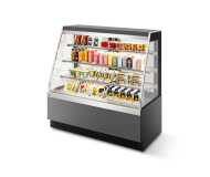 Витрина Кондитерская Vete kub OFT 90, Серый матовый/шлифованная нержавейка