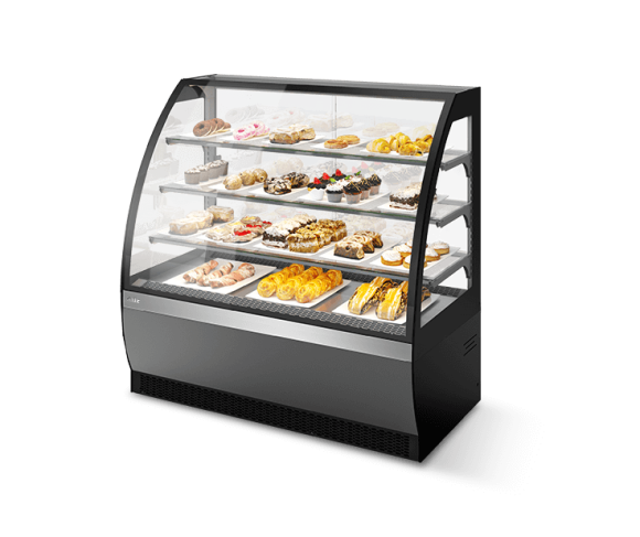 Витрина Кондитерская Vete lux 130, Серый матовый/шлифованная нержавейка