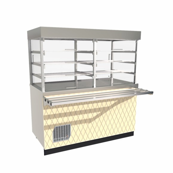 Прилавок-витрина холодильный ПВВ(Н)-70Е-С-03-НШ, 1500 мм