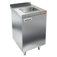 НБМСЗМ-4/5Б (+100мм столешн.) модуль барный- стол закрыт. с бортом, с мойкой (325х265х150)