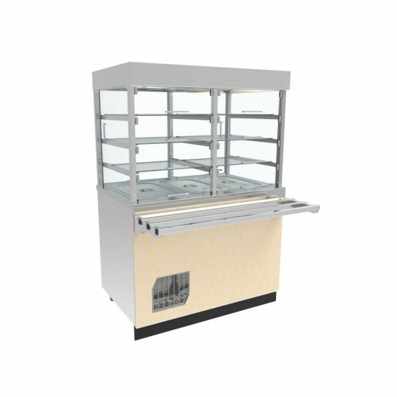Прилавок-витрина холодильный ПВВ(Н)-70Е-С-НШ, 1120 мм