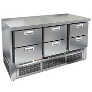 GNE 222/TN О З стол охл. (-2+10), островн., с зад.стенкой из нерж., 6 ящиков, 1485х700х850мм GNE 222/TN О З стол охл. (-2+10), островн., с зад.стенкой из нерж., 6 ящиков, 1485х700х850мм