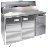 Стол для пиццы финист схспцг-700-2 (1400х700х1060) (8gn1/6 с крышкой) гранит серый