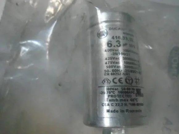 Конденсатор мотора 6,3 mF KCN1003A для печей конвекционных электрических серий XEBC, XEVC