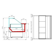 Витрина морозильная Полюс GC110 SL 0,94-1 (ВХСн-0,94 Carboma GC110) (1006 ДУБ)
