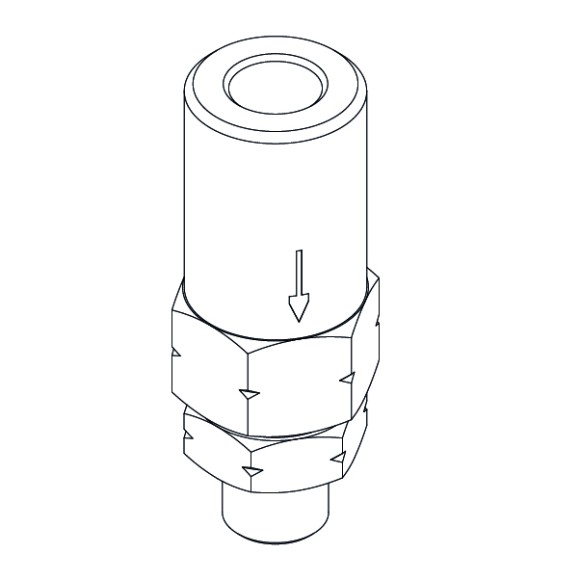 Клапан обратный F1/8 - M1/8, Sanremo, арт.10652008