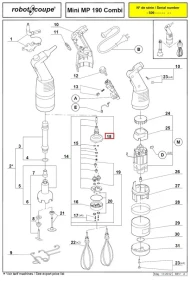 Крышка корпуса редуктора венчиков 39504 для ручн. миксера (гомоген.) т.м.Robot Coupe, серии Mini МР Крышка корпуса редуктора венчиков 39504 для ручн. миксера (гомоген.) т.м.Robot Coupe, серии Mini МР