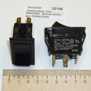 Выключатель для 1g950/1g936 hamilton beach 260022000 Выключатель для 1g950/1g936 hamilton beach 260022000