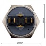 Кнопка с фиксацией антивандальная а22-а1 c подсветкой 12v красный dотверстия 22 мм