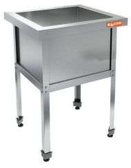 Н1ВМ-6/6 Ц стол-моечная ванна сварная, 1 секц. (480х480х350), (оцин.угол), HICOLD RUS