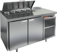 SL1-11SN (1/3) О стол для салатов охл.(+2+10), островной, 2 двери, 1390х600х850мм, HICOLD RUS