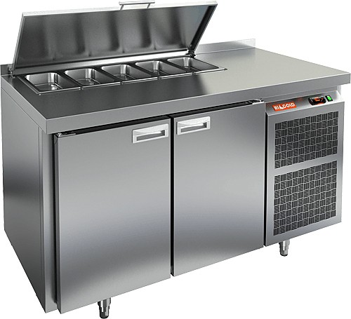 SL1-11SN (1/3) О стол для салатов охл.(+2+10), островной, 2 двери, 1390х600х850мм, HICOLD RUS