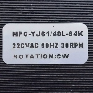 Мотор-редуктор mfc-yj61/40l-94k сиком 13611