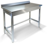 Стол производственный с объемным бортом выс.70мм, столеш. из нерж. стали марки AISI 430 СПП-932/1200