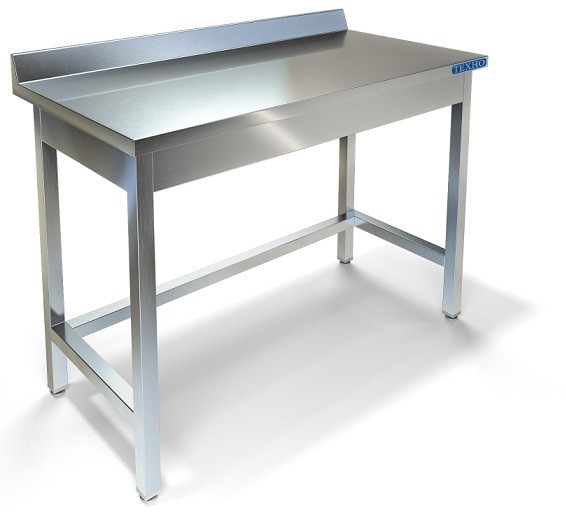 Стол производственный с объемным бортом выс.70мм, столеш. из нерж. стали марки AISI 430 СПП-932/1200