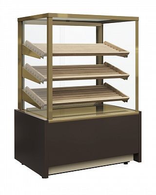 Витрина хлебная Полюс KC70 N 0,9-1 LIGHT Bread Паттерн (со стеклом) (0106 Седой дуб)