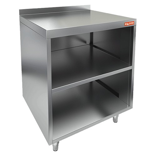 НБМСО-7/5БП модуль барный - стол открыт. с бортом , с полкой, 700х500х850мм, HICOLD RUS