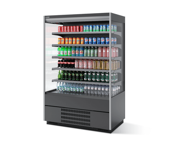 Витрина холодильная Berg 125, Серый RAL7016 T7016M.V7016M.B7016M