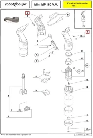 Рукоятка в комплекте 89551 для ручного миксера (гомогенизатора) т.м. Robot Coupe, серии Mini МР Рукоятка в комплекте 89551 для ручного миксера (гомогенизатора) т.м. Robot Coupe, серии Mini МР