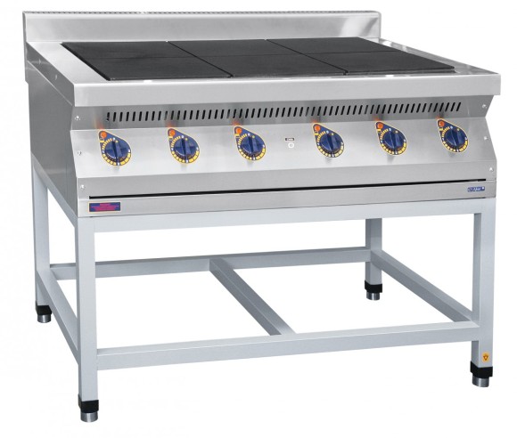 Плита электрическая Abat ЭПК-67П, 6 конфорок (300х300 мм), на открытой крашеной подставке Плита электрическая Abat ЭПК-67П, 6 конфорок (300х300 мм), на открытой крашеной подставке