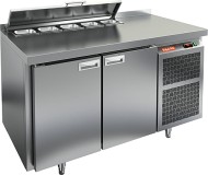 SL2-11GN (1/6) О стол для салатов охл. островн. (+2+10), 2 двери, 1390х700х850мм, HICOLD RUS