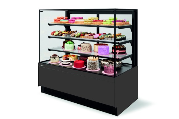 Витрина Кондитерская Vete II kub lux 130, Антрацит/Серый матовый (VG033.B7016M)
