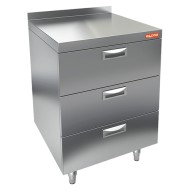 НБМТ 3-5/5Б модуль барный с бортом - тумба с тремя ящиками, 500х500х850мм, HICOLD RUS