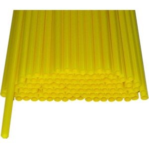 Палочки пластиковые для сахарной ваты 370мм, диаметр 5мм, желтые