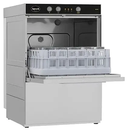 Машина стаканомоечная APACH AF400DDP фронтальная Машина стаканомоечная APACH AF400DDP фронтальная