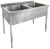 НСО2М-11/7Б стол-моечная ванна, 2 секц. (400х500х250), HICOLD RUS