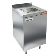 НБМСЗМ-5/6Б модуль барный- стол закрыт. с бортом, с мойкой (325х265х150), 500х600х850мм, HICOLD RUS