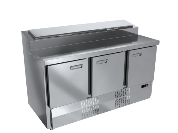 Стол холодильный для пиццы Kroner СХП 3-150-70 Стол холодильный для пиццы Kroner СХП 3-150-70
