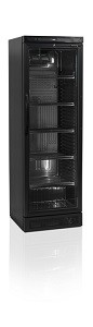 Шкаф холодильный со стеклом tefcold cev425 black