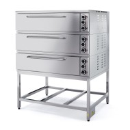 Шкаф пекарный электрический ШПЭ103, 3 камеры, лиц. нерж, под углерод. сталь, подставка краш, сварн.