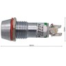 Лампа сигнальная l-616r 220v (сэч-0.45/0.25) красная