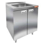 НБМСЗМ-6/7Б модуль барный с бортом- стол закрыт.с мойкой (400х400х250), 600х700х850мм, HICOLD RUS