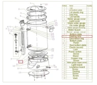 ТЭН #10-1 1,6 кВт для кипятильника т.м. EKSI, серии WBE, мод. WBE 16T