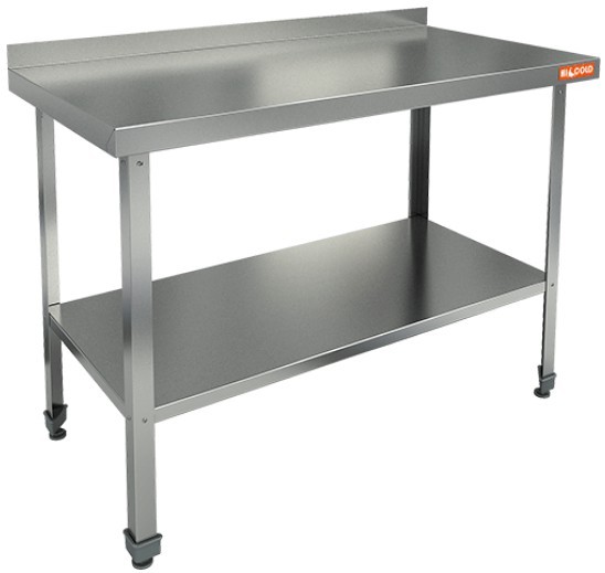 НСО-8/6БП ЭЦ стол произ. пристен. с полкой (оцин.угол.), HICOLD RUS