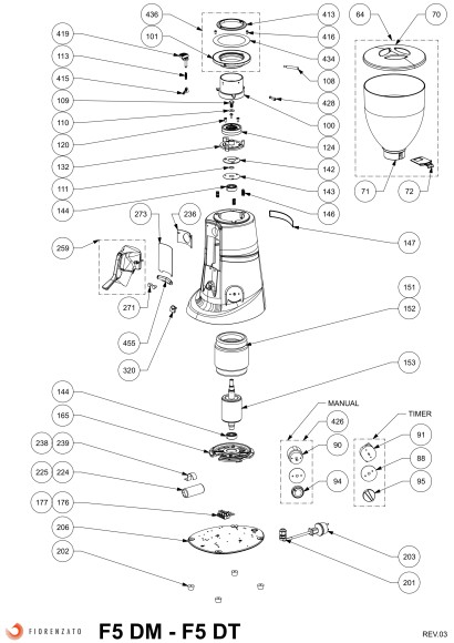 Кофемолка F 5 DT Timer White