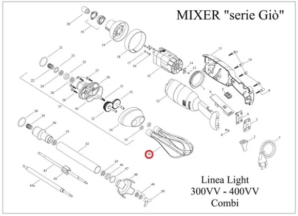 Венчик F2784 (1 шт.) для насадки для миксера т.м. Vortmax, серий PM, SPM Венчик F2784 (1 шт.) для насадки для миксера т.м. Vortmax, серий PM, SPM