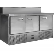 Стол для пиццы финист схснпц-700-3 (1485х700х1060) (8gn1/3 c крышкой)