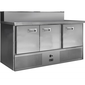 Стол для пиццы финист схснпц-700-3 (1485х700х1060) (8gn1/3 c крышкой)